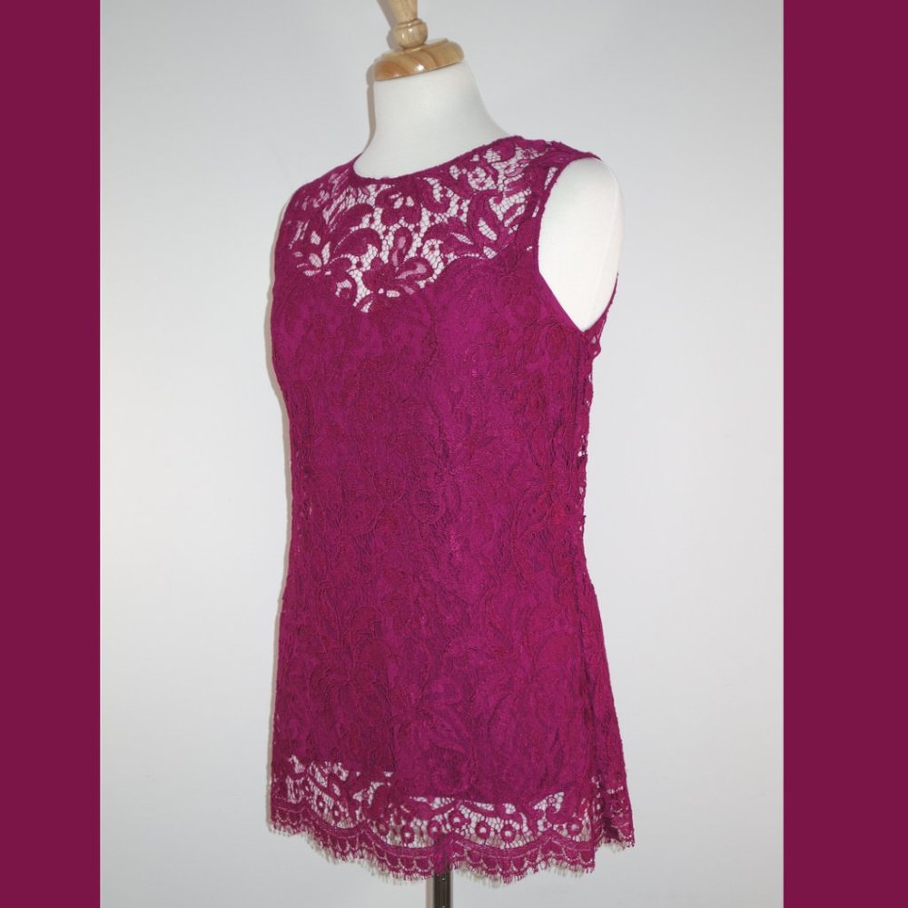 Dolce & Gabbana Pink Lace Top - Size 44 (US M) - Picture 2 of 16